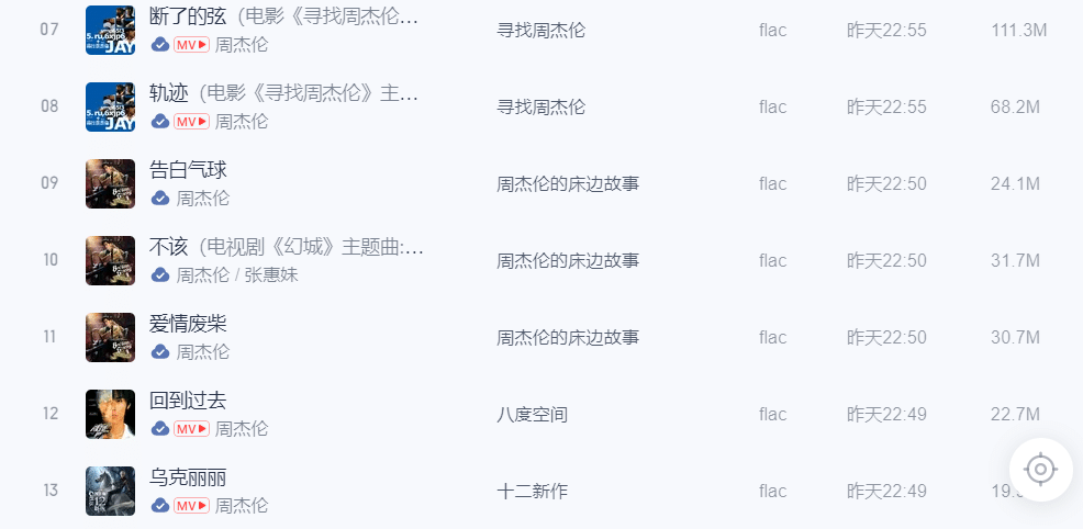 【音乐资源】周杰伦无损Flac合集下载,周杰伦2000-2022全15张专辑分享 1 周杰伦网易云歌单解锁