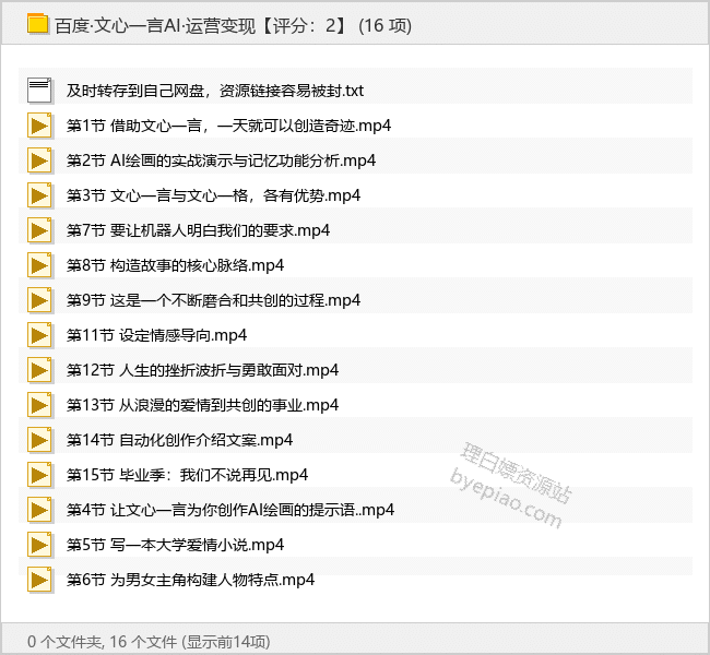 百度·文心一言AI·运营变现 - 理白嫖资源站-学习课程专区论坛-免费资源分享-理白嫖资源站