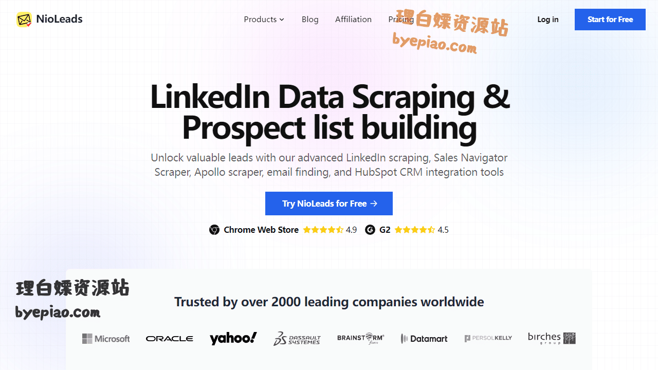 API接口网站截图 - LinkedIn Data Scraping & Prospect list buildi...