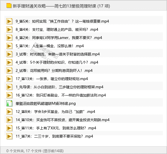 新手理财通关攻略——简七的13堂极简理财课