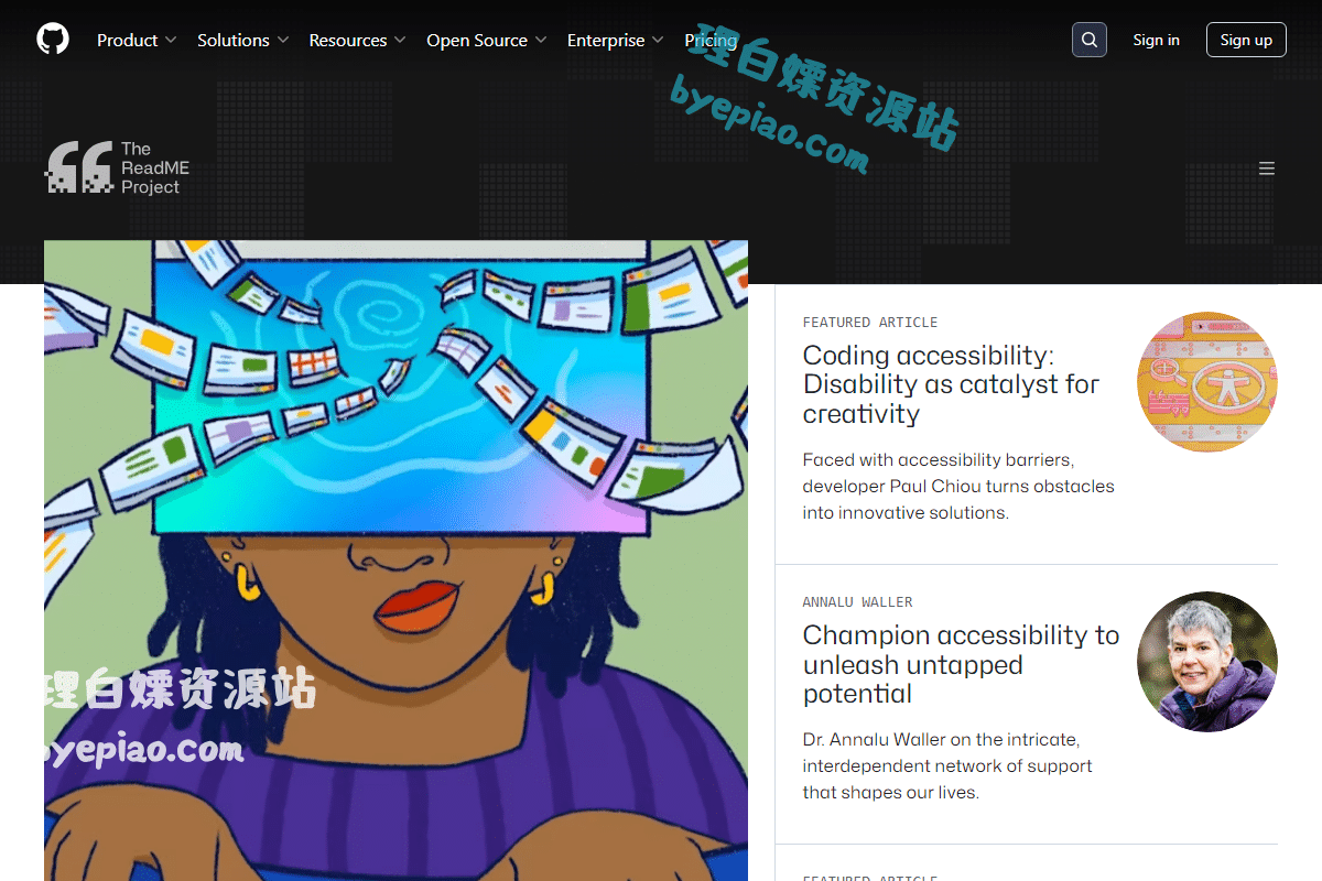 The ReadME Project · Meet the people behind the pr - The ReadME Project - github.com网站页面3截图