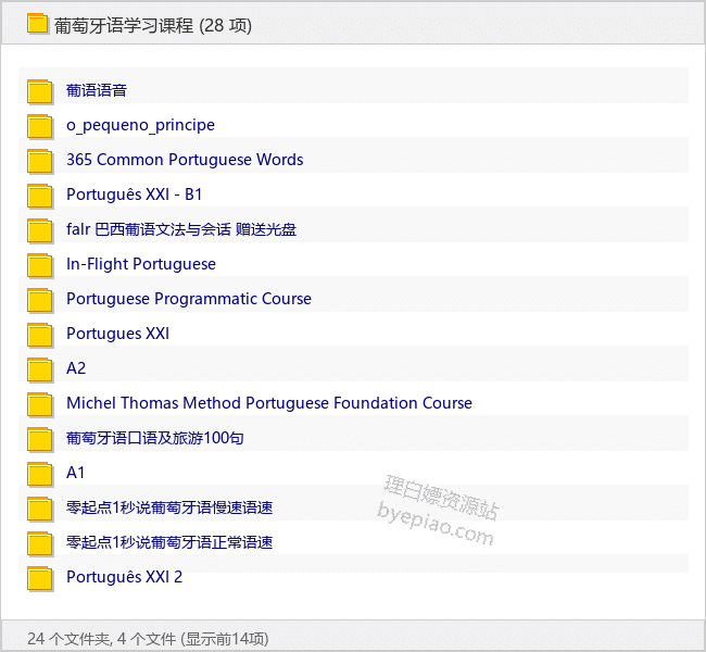 葡萄牙语学习资料大合集 - 理白嫖资源站-学习课程专区论坛-免费资源分享-理白嫖资源站