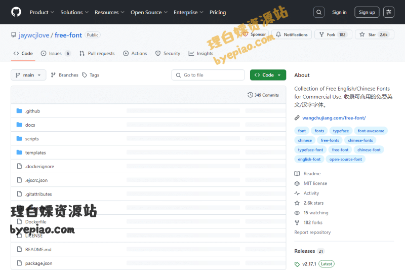 693+款免费可商用中英文字体下载！开源字体资源大全-理白嫖资源站