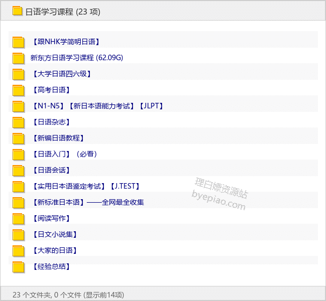 日语学习超全合集 - 理白嫖资源站-学习课程专区论坛-免费资源分享-理白嫖资源站