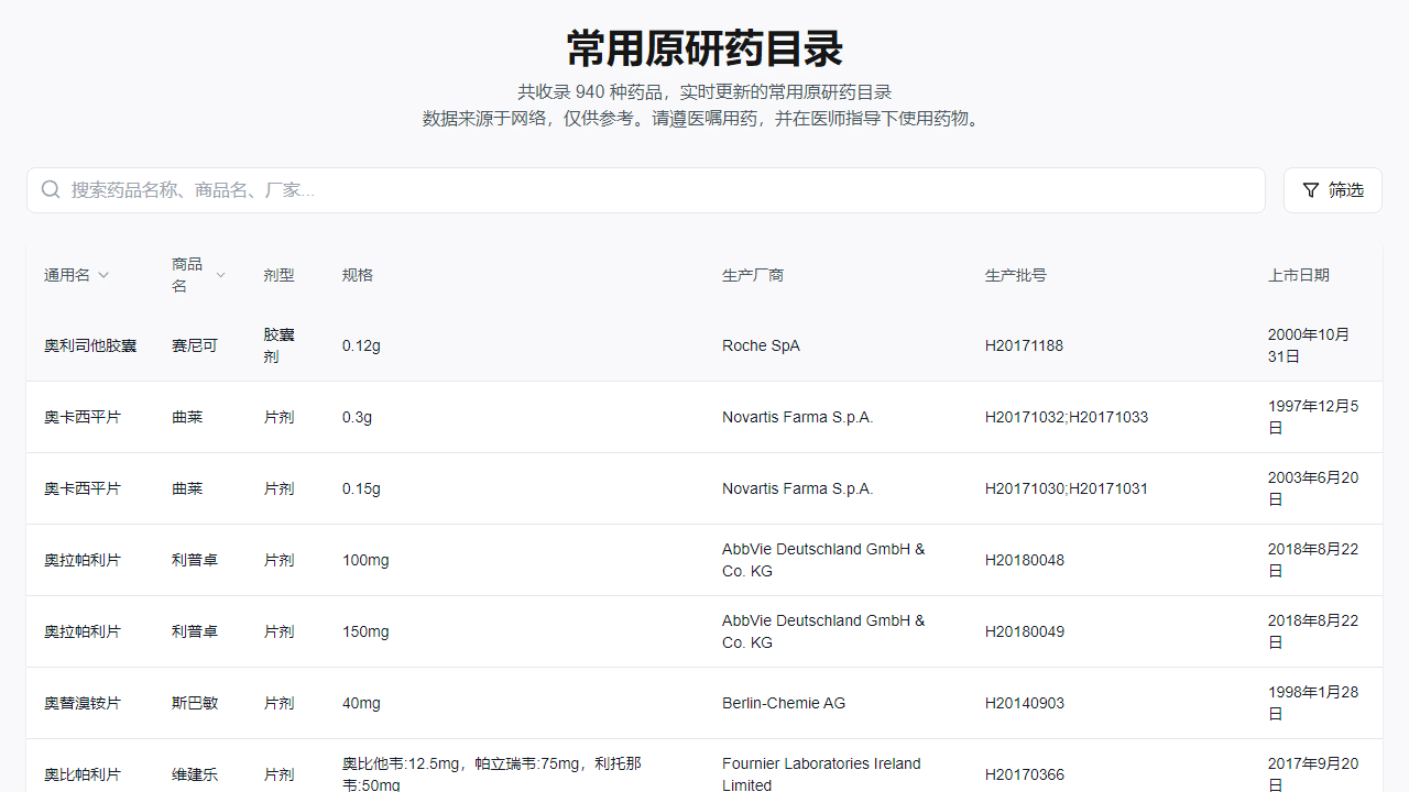 Medicinex：全面收录的常用原研药在线目录，助您快速查询药品信息 - 理白嫖资源站-理白嫖资源站