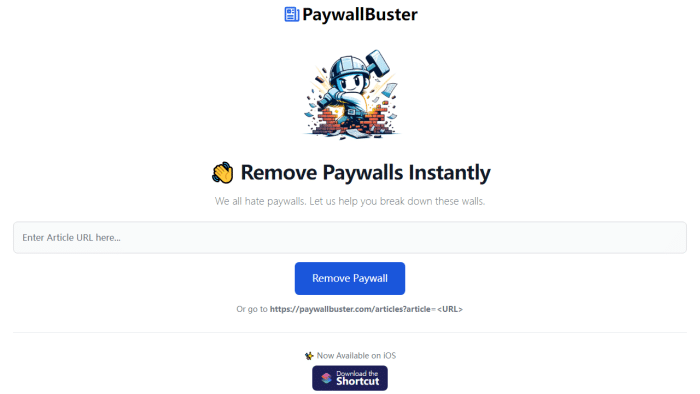 免费绕过付费墙！PaywallBuster解锁新闻文章，畅享海量资讯-理白嫖资源站