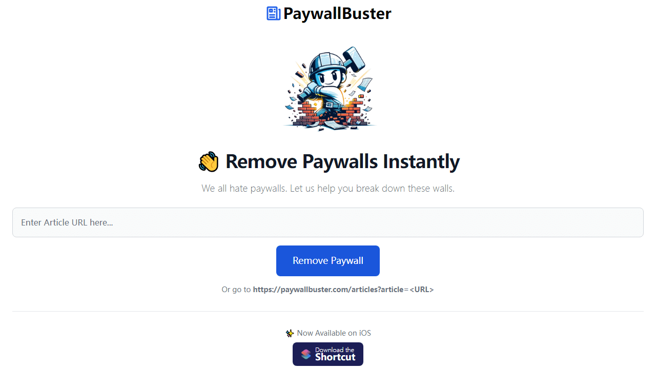 免费绕过付费墙！PaywallBuster解锁新闻文章，畅享海量资讯 - 理白嫖资源站-理白嫖资源站