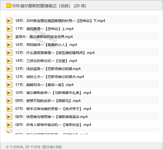 福尔摩斯的推理笔记（完结）-理白嫖资源站