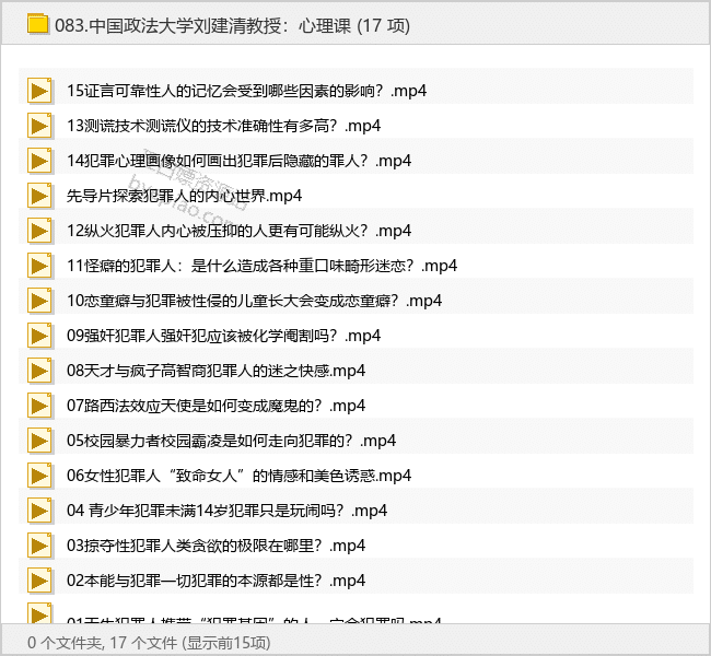中国政法大学刘建清教授：心理课