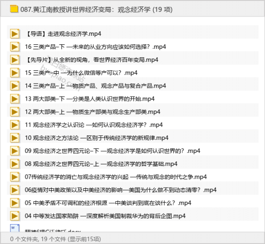 黄江南教授讲世界经济变局：观念经济学-理白嫖资源站