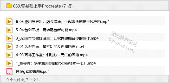 零基础上手Procreate - 理白嫖资源站-学习课程专区论坛-免费资源分享-理白嫖资源站