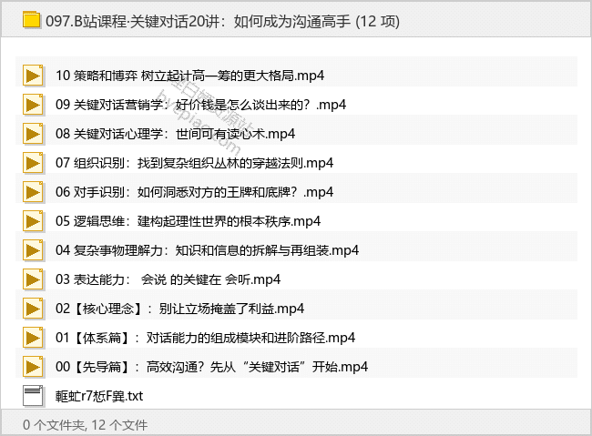 B站课程·关键对话20讲：如何成为沟通高手