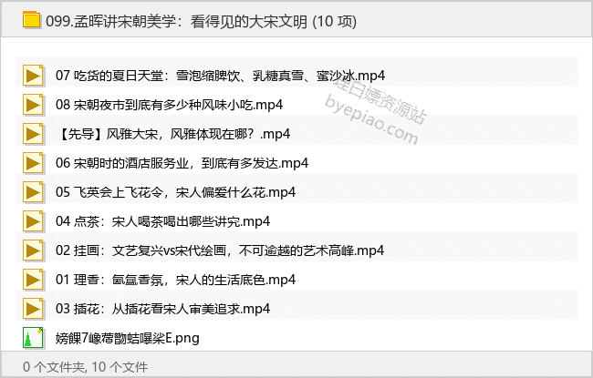 孟晖讲宋朝美学：看得见的大宋文明-理白嫖资源站