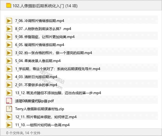 人像摄影后期系统化入门 - 理白嫖资源站-学习课程专区论坛-免费资源分享-理白嫖资源站