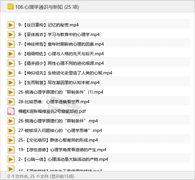 心理学通识与新知 - 理白嫖资源站-学习课程专区论坛-免费资源分享-理白嫖资源站