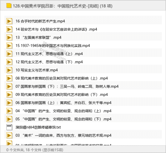 中国美术学院吕澎：中国现代艺术史-[完结]-理白嫖资源站