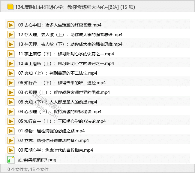 度阴山讲阳明心学：教你修炼强大内心-[B站]