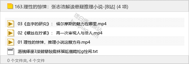 理性的惊悚：张志浩解读悬疑推理小说-[B站]
