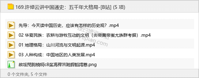 许倬云讲中国通史：五千年大格局-[B站] - 理白嫖资源站-学习课程专区论坛-免费资源分享-理白嫖资源站