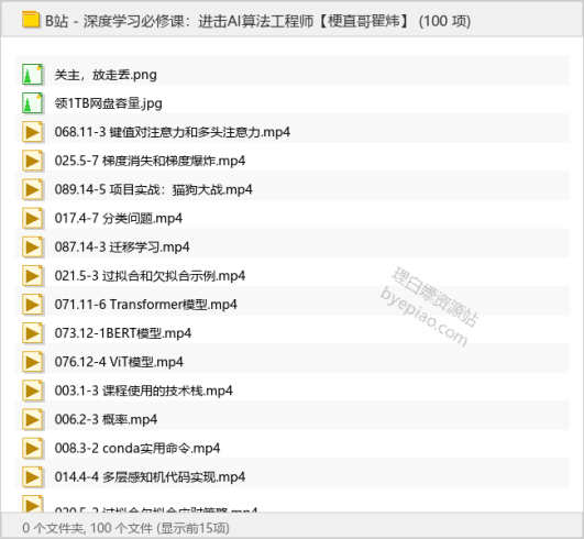 进击AI算法工程师【梗直哥瞿炜】-理白嫖资源站
