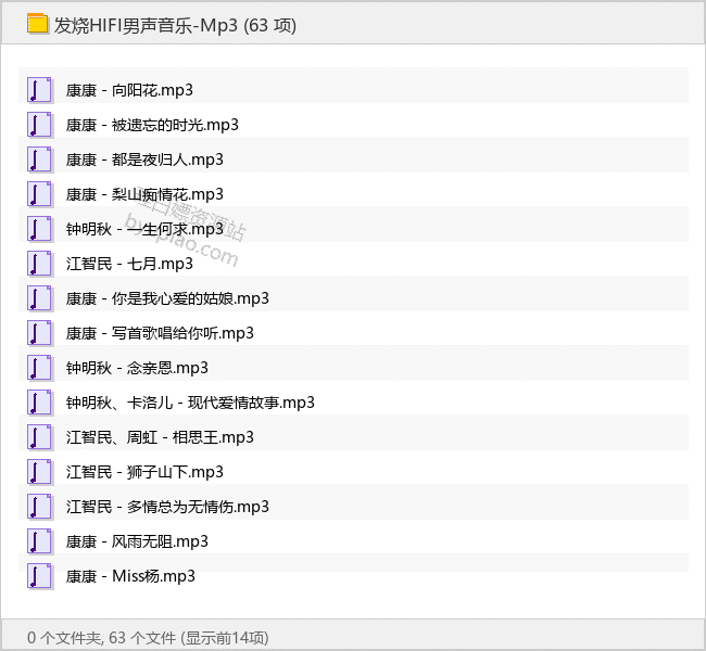 发烧HIFI男声音乐-Mp3 - 理白嫖资源站-音乐资源专区论坛-免费资源分享-理白嫖资源站