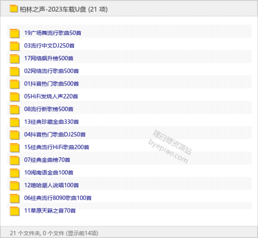 柏林之声-2023车载U盘-理白嫖资源站