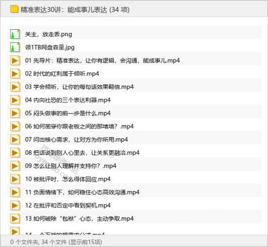 精准表达30讲：能成事儿表达-理白嫖资源站