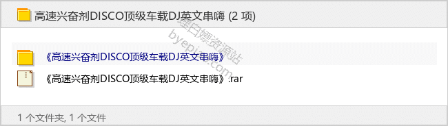 高速兴奋剂DISCO顶级车载DJ英文串嗨 - 理白嫖资源站-音乐资源专区论坛-免费资源分享-理白嫖资源站