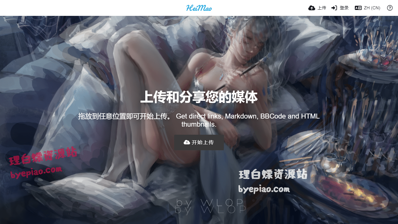 实用工具网站截图 - 黑猫图床 - 免费高速图片分享平台界面展示