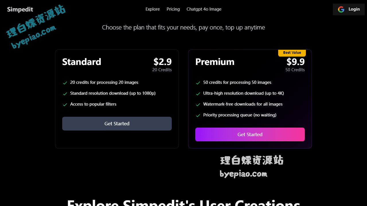 实用工具网站截图 - Simpedit One Click to Transform Your Image wit...