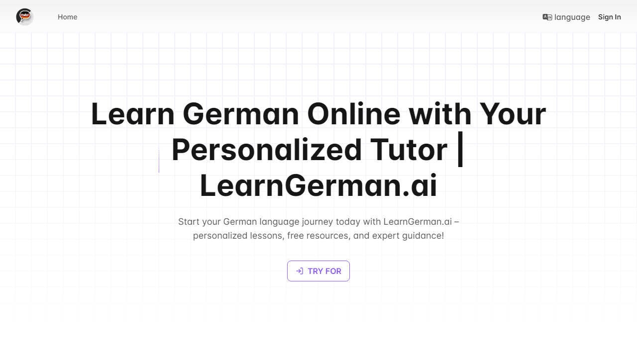 免费AI德语学习利器：LearnGerman AI助您高效提升口语与发音！ - 理白嫖资源站-理白嫖资源站