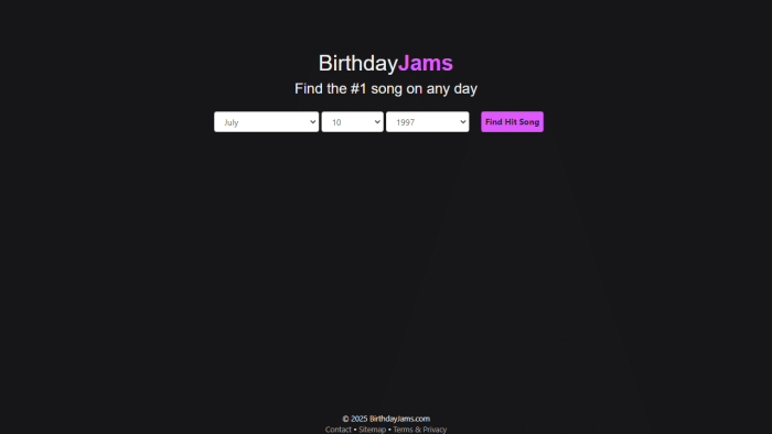 生日音乐时光机：BirthdayJams带你重温专属金曲与历史-理白嫖资源站