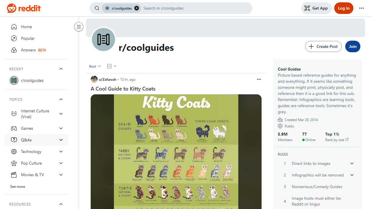 Cool Guides：Reddit上的可视化知识宝库，助您轻松掌握万物精髓 - 理白嫖资源站-理白嫖资源站