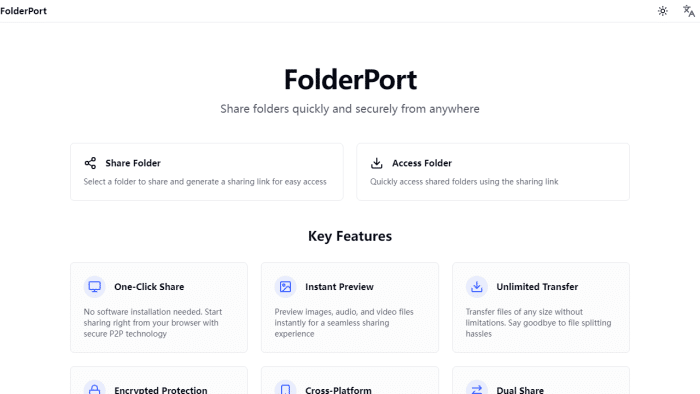 标题：FolderPort：极速安全P2P文件分享新纪元，告别繁琐，畅享高效协作！-理白嫖资源站