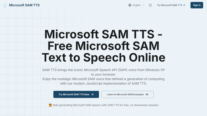 免费文本转语音神器：SAM TTS带你穿越回XP时代，轻松制作怀旧复古音效-理白嫖资源站