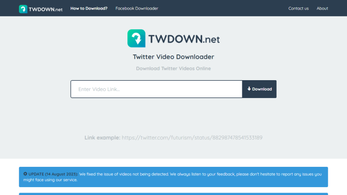 TWDown：最佳免费Twitter视频下载与MP3转换神器，轻松离线畅享推文精彩-理白嫖资源站
