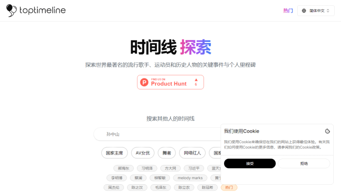 探索传奇人生：TopTimeline名人历史时间轴，交互式查询与可视化平台-理白嫖资源站