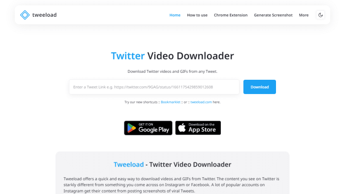 Tweeload：2024最强Twitter/X视频下载神器，免费高清一键保存全攻略-理白嫖资源站