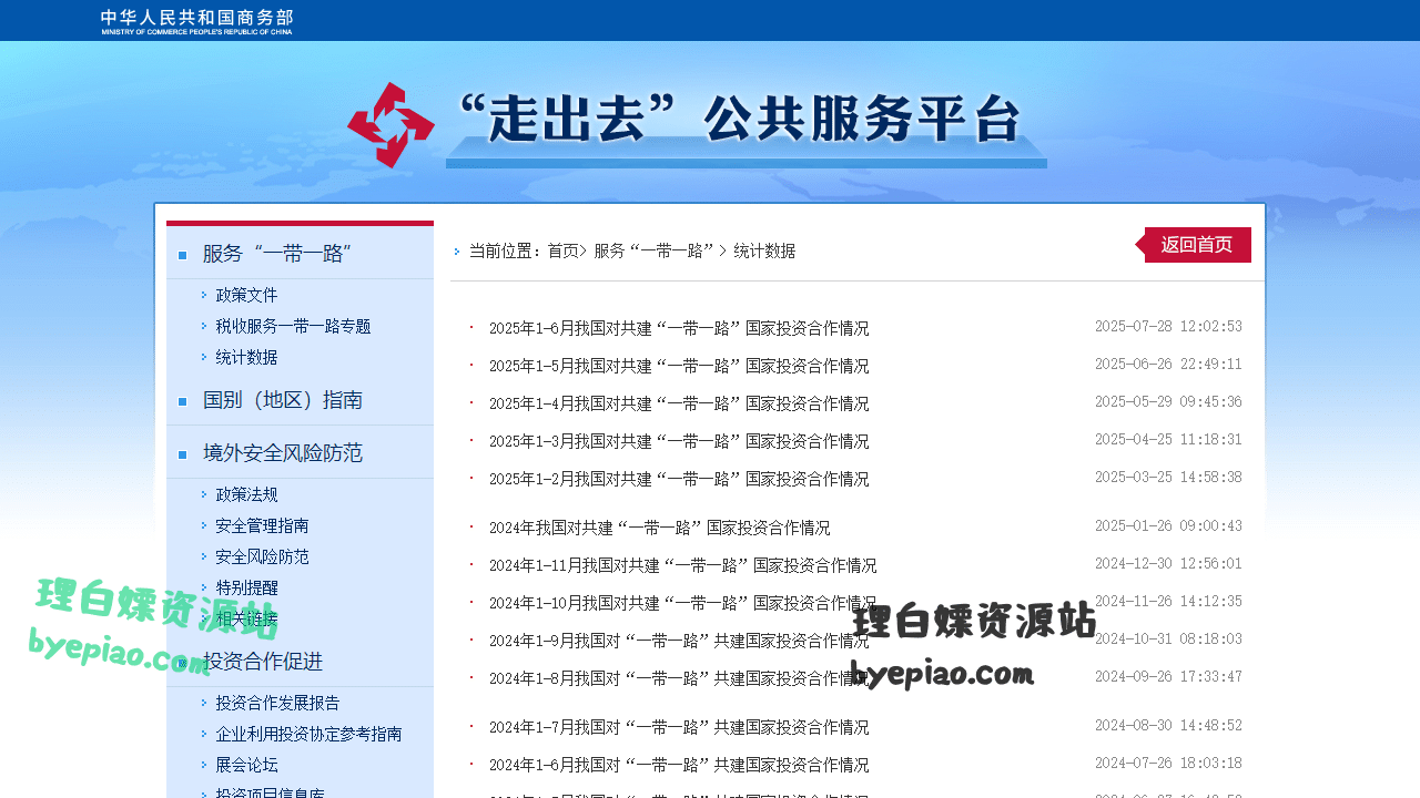 走出去公共服务平台实用工具界面
