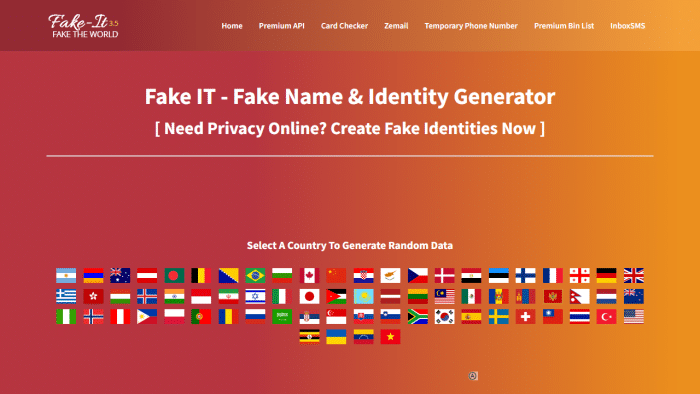 揭秘Fake IT：如何安全高效生成虚拟身份数据？地址、信用卡、IBAN一网打尽！-理白嫖资源站
