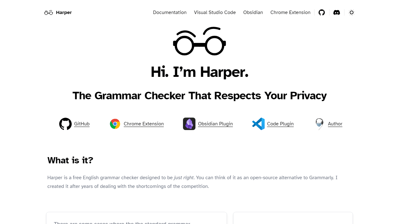告别Grammarly！Harper：开源、极速、隐私至上的英语语法检查新选择-理白嫖资源站