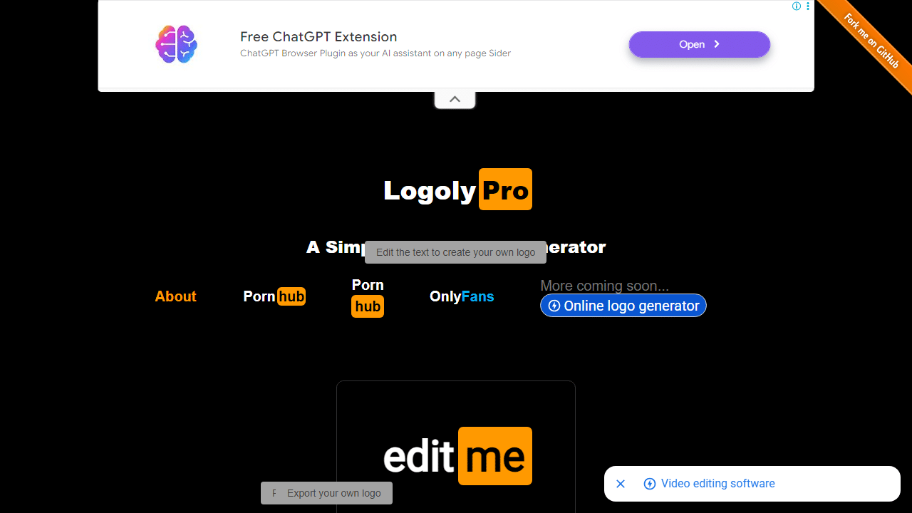 LogolyPro：免费在线P站风格Logo生成器，助你轻松打造吸睛品牌标识-理白嫖资源站