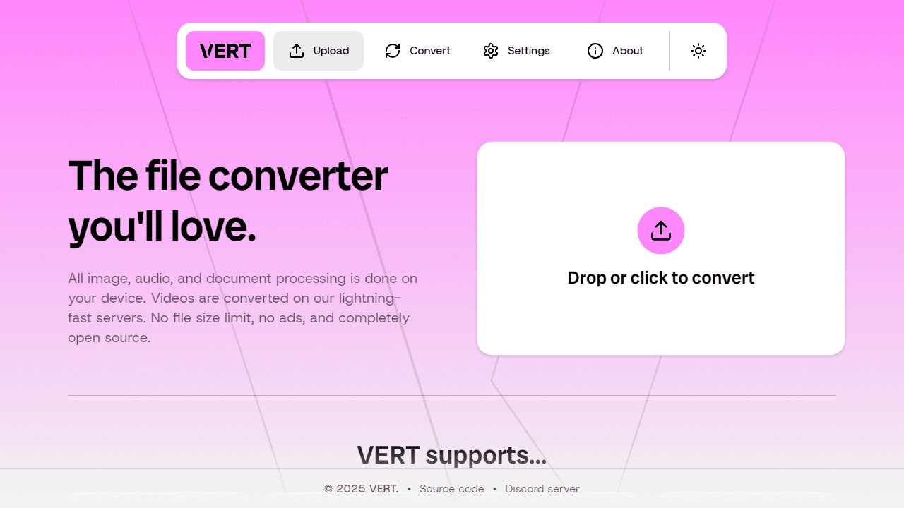 VERT.sh：免费开源的全能文件转换神器，隐私安全高效无极限！-理白嫖资源站