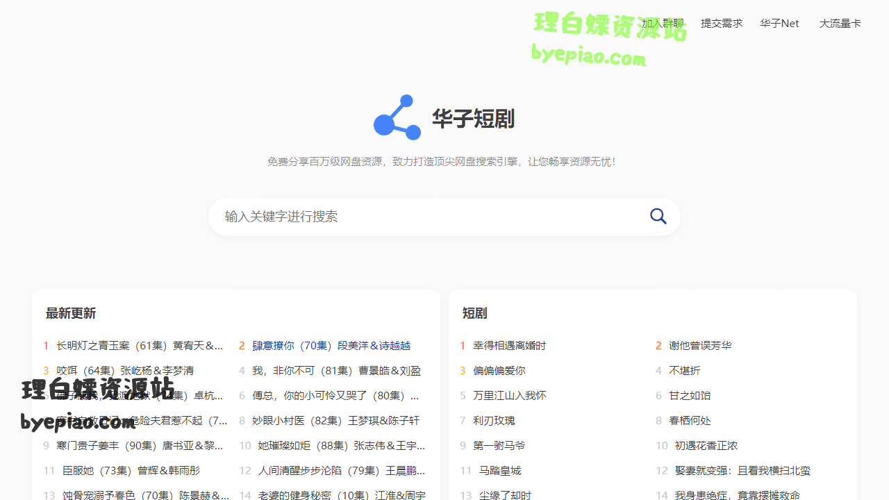 免费短剧在线看:海量热门短剧资源,无需会员轻松畅享! 1 华子短剧-华子Net娱乐平台界面