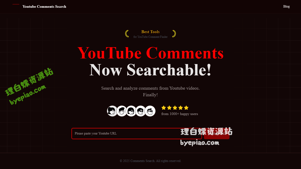 YoutubeCommentsSearc实用工具界面