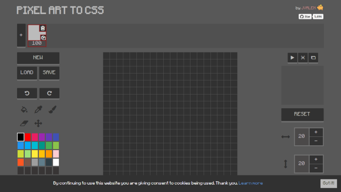 Pixel Art to CSS：像素艺术转CSS的实时预览神器，助你打造独一无二的网页设计！-理白嫖资源站