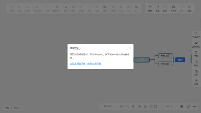 思绪思维导图：免费在线工具，实时协作与个性化定制，让你的想法清晰呈现！-理白嫖资源站