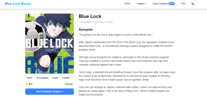 Blue Lock：足球竞技漫画的标杆，免费在线阅读全集-理白嫖资源站