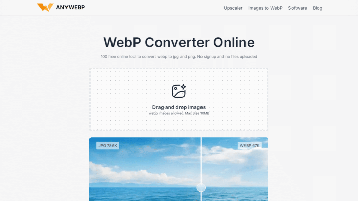 AnyWebP：免费在线WebP转换神器，图片优化提速，告别卡顿！-理白嫖资源站
