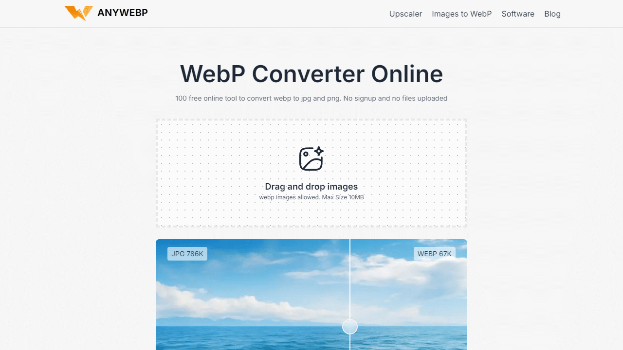AnyWebP:免费在线WebP转换神器,图片优化提速,告别卡顿!-理白嫖资源站